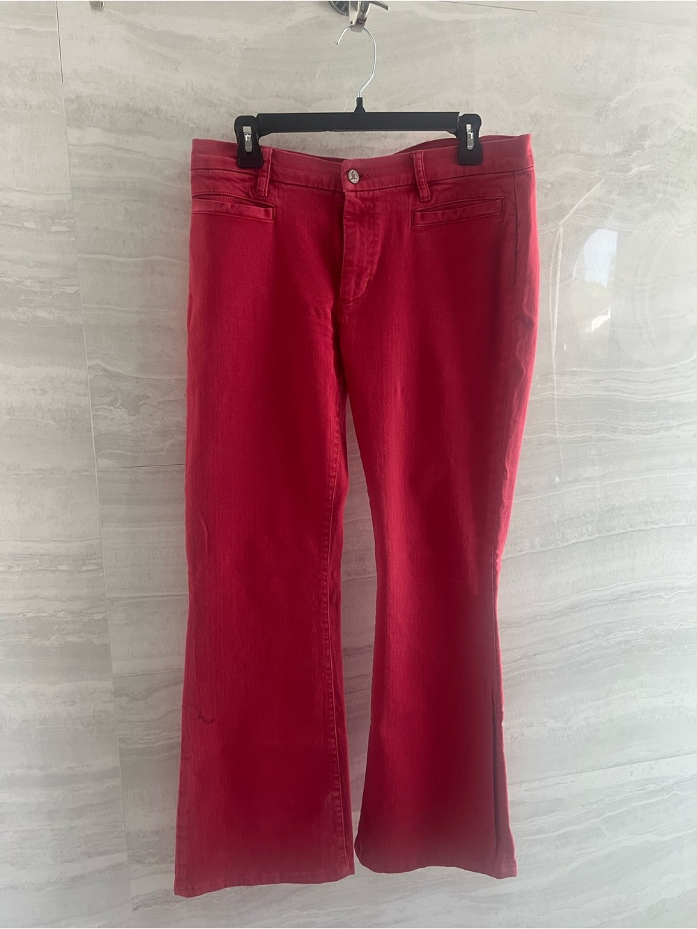 MiH Women’s Red Mid-Rise Kick Flare Jeans